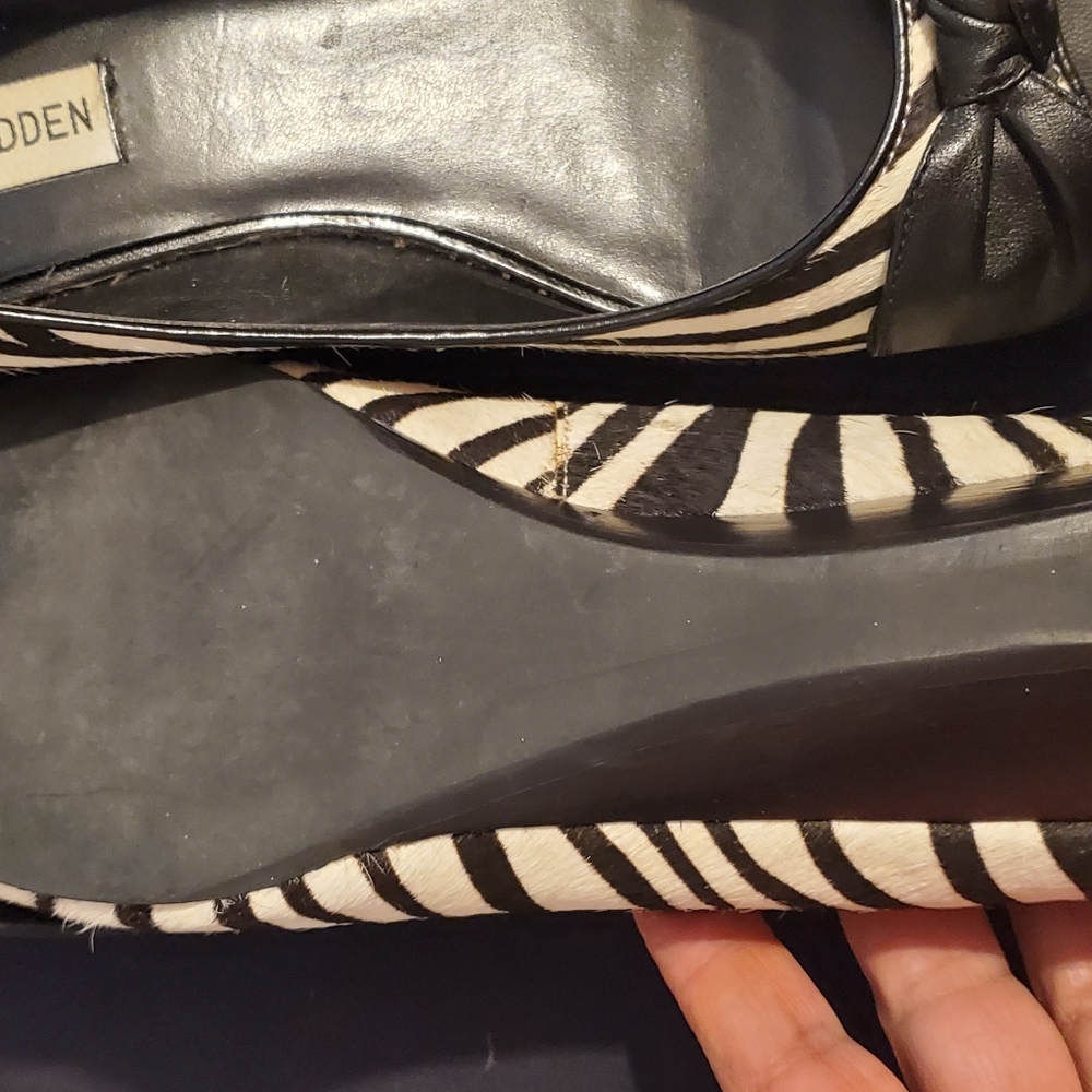 Steve Madden “Brinxx Zebra” Zebraprint Opentoe He… - image 5